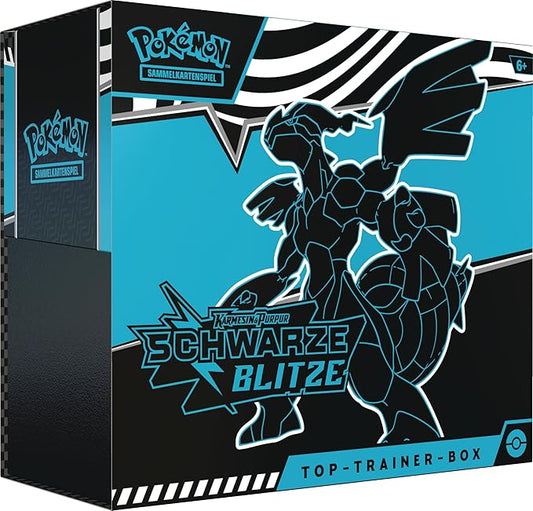 Pokémon-Sammelkartenspiel: Top-Trainer-Box Karmesin & Purpur – Schwarze Blitze: Zekrom (DE)